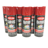 KRYLON 2720-6 PACK Gloss Red Pepper All-In-One Fusion Paint & Primer - No-Peel - 12 oz Aerosol