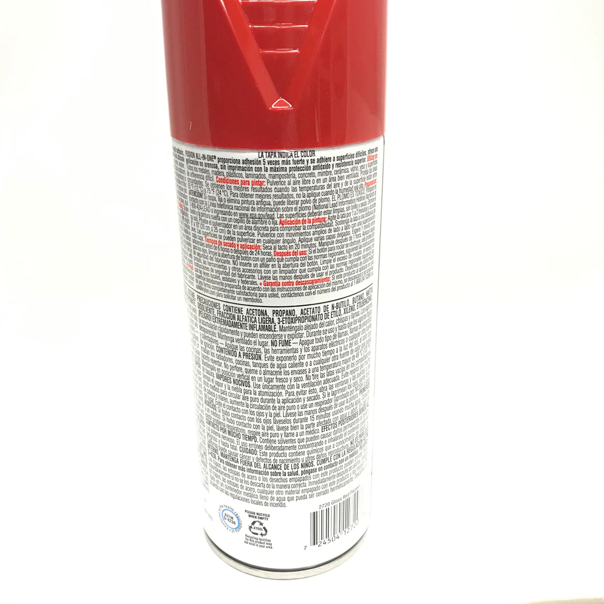 KRYLON 2720 Gloss Red Pepper All-In-One Fusion Paint & Primer - No-Peel - 12 oz Aerosol
