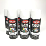 KRYLON 2727-6 PACK Gloss White All-In-One Fusion Paint & Primer - No-Peel - 12 oz Aerosol