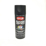 KRYLON 2728 FLAT BLACK All-In-One Fusion Paint & Primer - No-Peel - 12 oz Aerosol