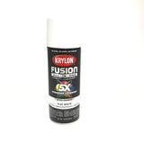 KRYLON 2730 FLAT WHITE All-In-One Fusion Paint & Primer - No-Peel - 12 oz Aerosol