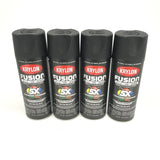 KRYLON 2732-4 PACK SATIN BLACK All-In-One Fusion Paint & Primer - No-Peel - 12 oz Aerosol