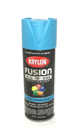 KRYLON 2741 SATIN LAGOON BLUE All-In-One Fusion Paint & Primer - No-Peel - 12 oz Aerosol