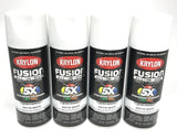 KRYLON 2764-4 PACK MATTE WHITE All-In-One Fusion Paint & Primer - No-Peel - 12 oz Aerosol