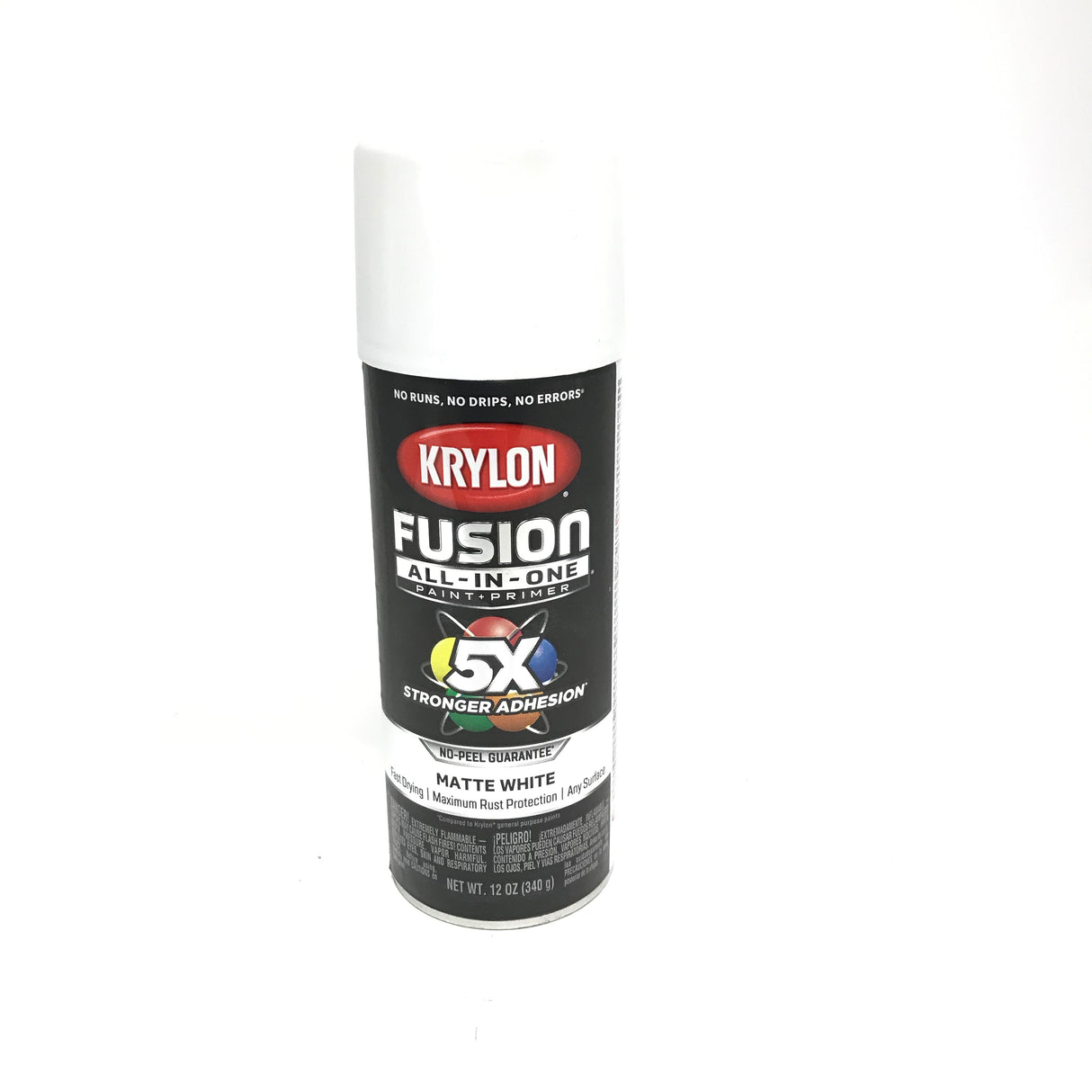 Krylon Fusion All-In-One Spray Paint, Matte, White, 12 oz. 