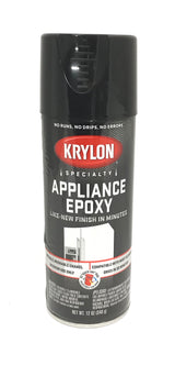 KRYLON 3206 BLACK Specialty Appliance Epoxy - Durable, Washable Enamel. Fast Drying - 12 oz Aerosol