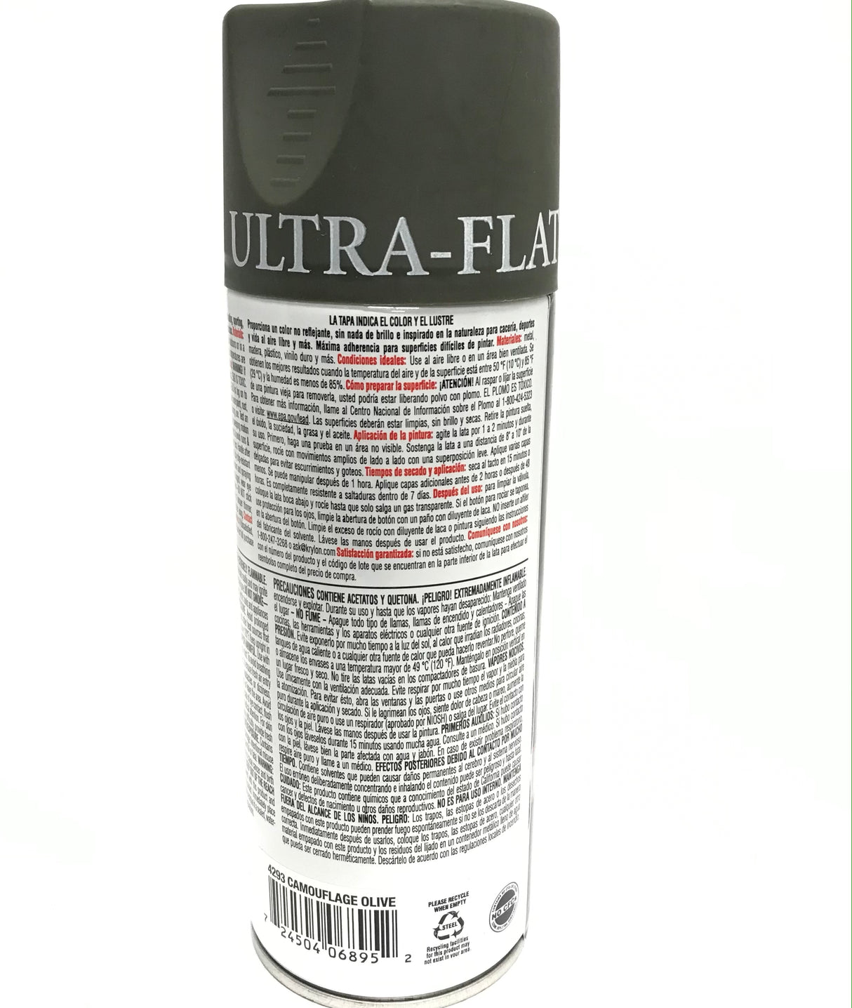 KRYLON 4293-6 PACK OLIVE Camouflage Non-Reflective Ultra-Flat Finish Spray Paint-  11 oz Aerosol