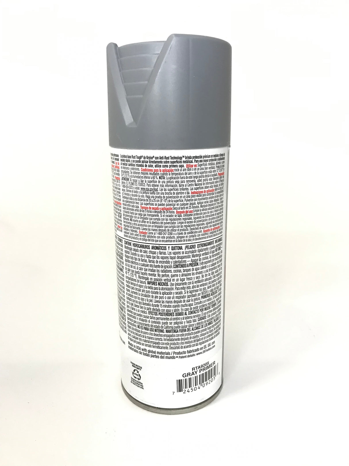 KRYLON RTA9205  Rust Tough GRAY Primer - Max Protection - Quick Dry - 12 oz