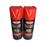 Krylon - 2756 (2 Pk) Matte Fire Red Spray Paint Fusion All in One Paint & Primer
