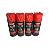 Krylon - 2756 (4 Pk) Matte Fire Red Spray Paint Fusion All in One Paint & Primer