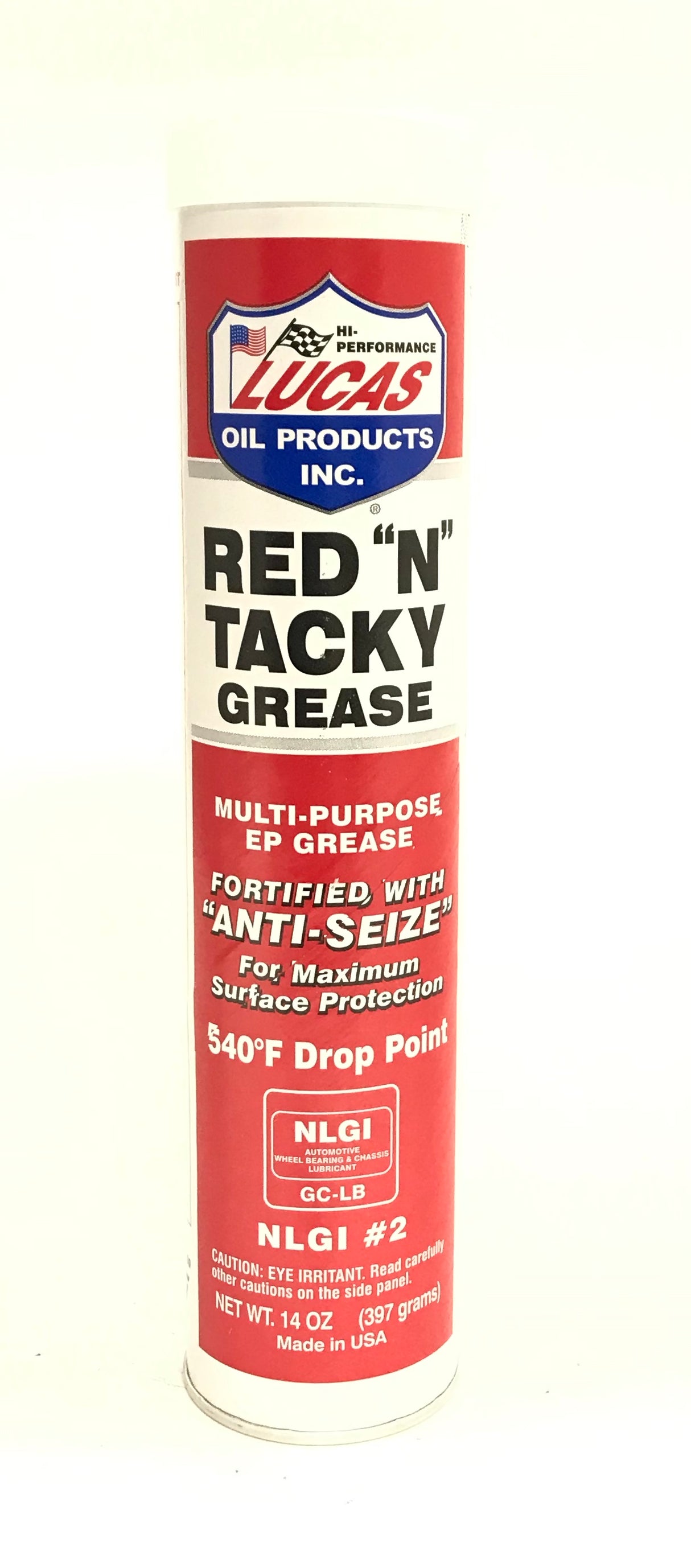 LUCAS 10005 14oz Red 'N' Tacky Lithium Grease Water Resistant Lube Anti-Seize
