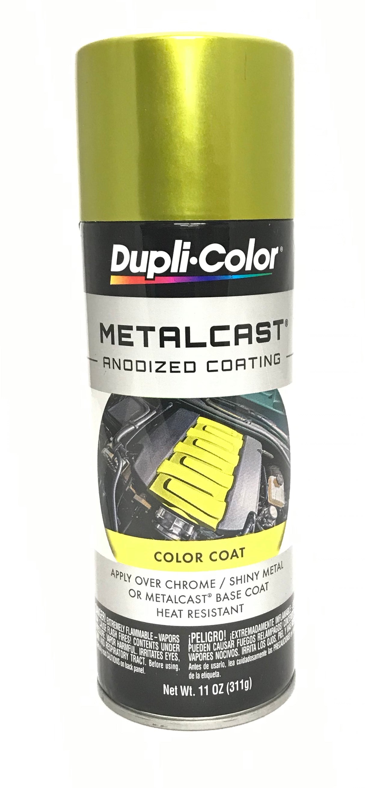 Duplicolor MC202 MetalCast YELLOW Anodized Heat Resistant Coat - 11oz Aerosol