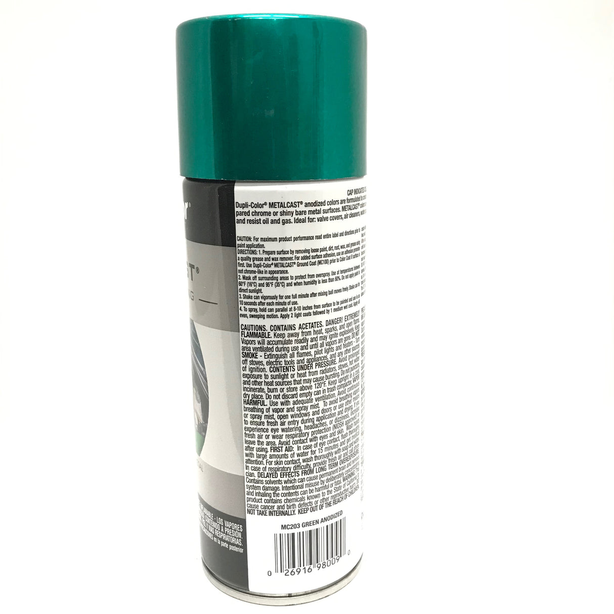 Duplicolor MC203 MetalCast GREEN Anodized Heat Resistant Coat - 11oz Aerosol