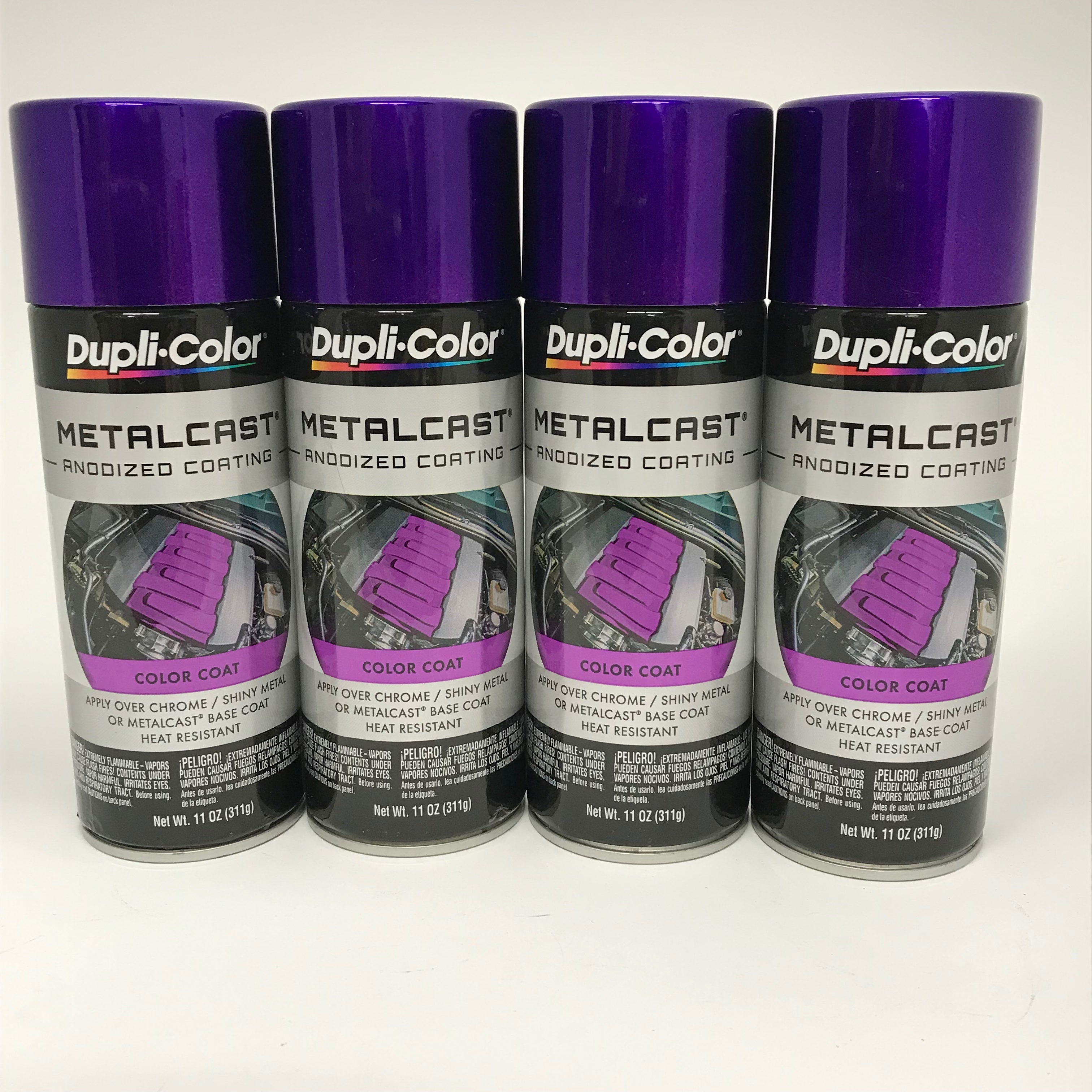 Duplicolor MC204-4 PACK MetalCast PURPLE Anodized Heat Resistant