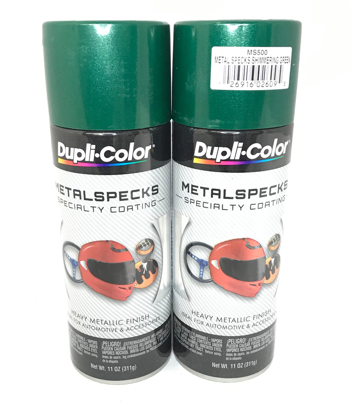Duplicolor MS500-2 PACK SHIMMERING GREEN Metalspecks Specialty Coating - Heavy Metallic Finish - 11 oz