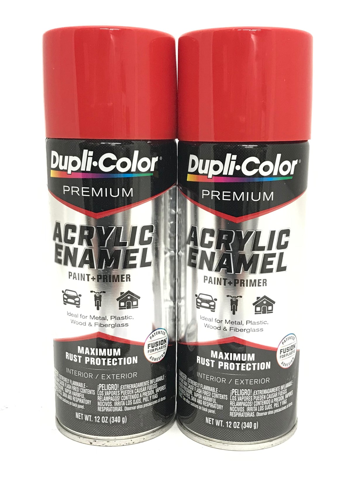 Duplicolor PAE107-2 PACK CHERRY RED Premium Acrylic Enamel - Max Rust Protection - 12 OZ