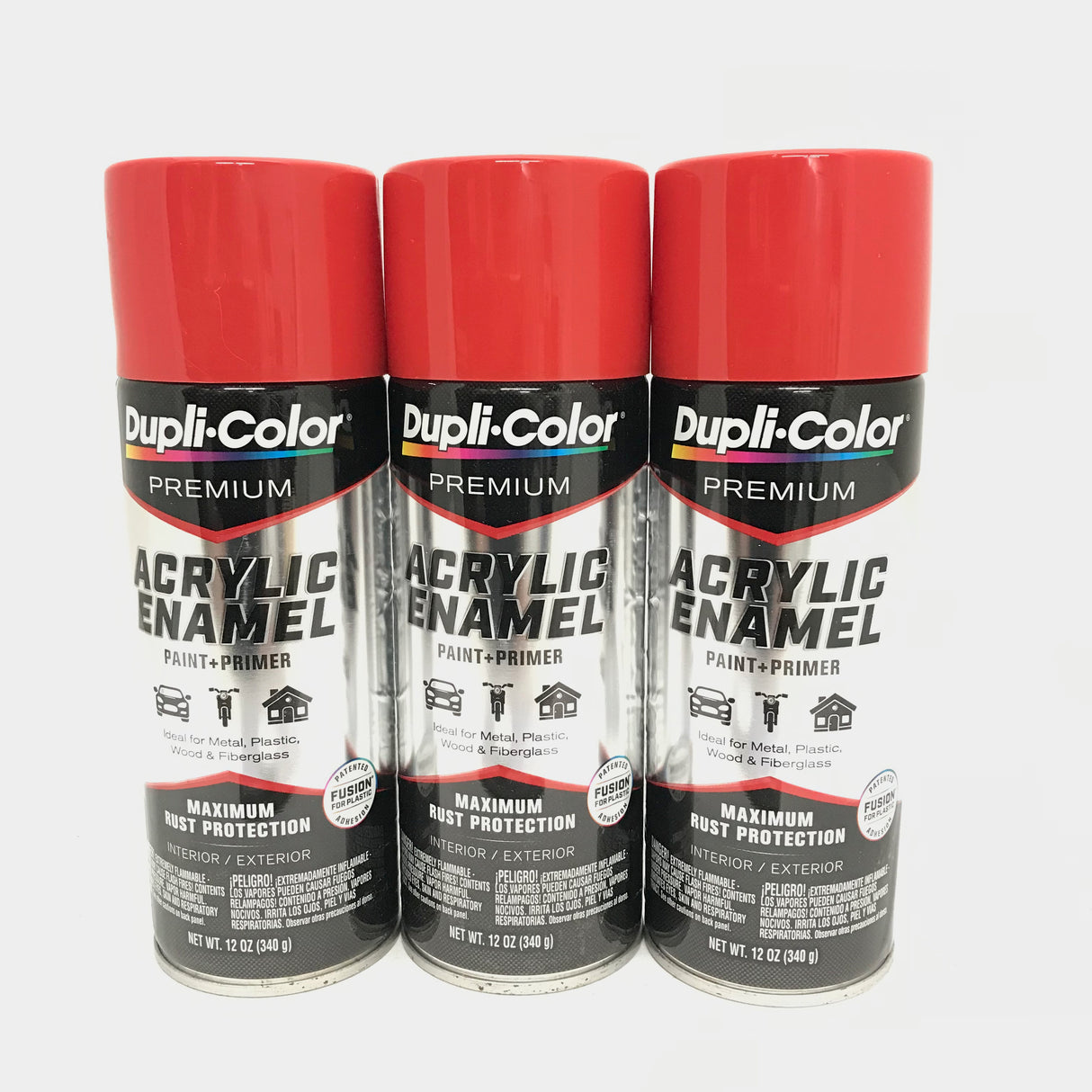 Duplicolor PAE107-3 PACK CHERRY RED Premium Acrylic Enamel - Max Rust Protection - 12 OZ