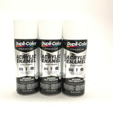 Duplicolor PAE110-3 PACK GLOSS WHITE Premium Acrylic Enamel -Max Rust Protection - 12 OZ