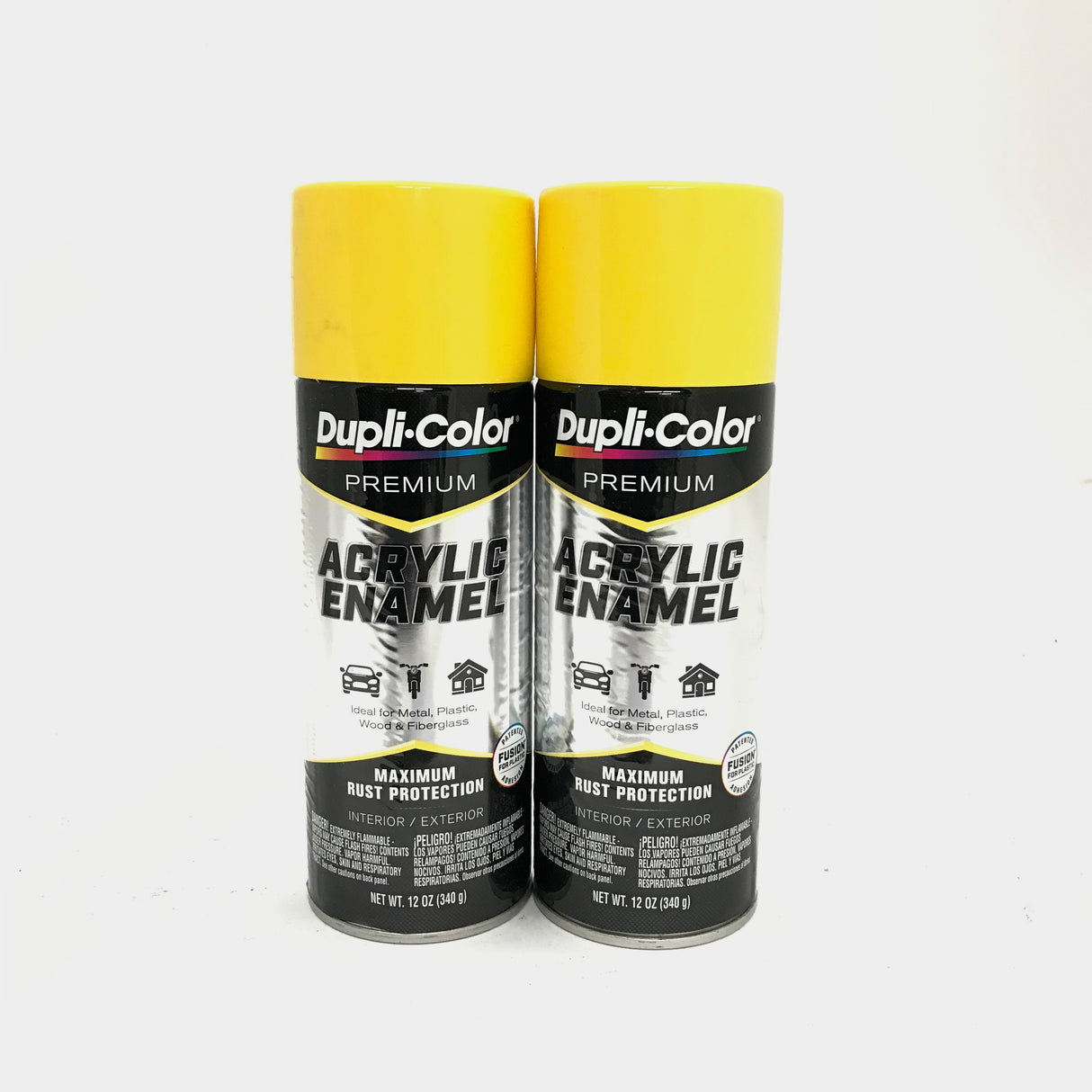 Duplicolor PAE113-2 PACK CHROME YELLOW Premium Acrylic Enamel - Rust Protection - 12 OZ