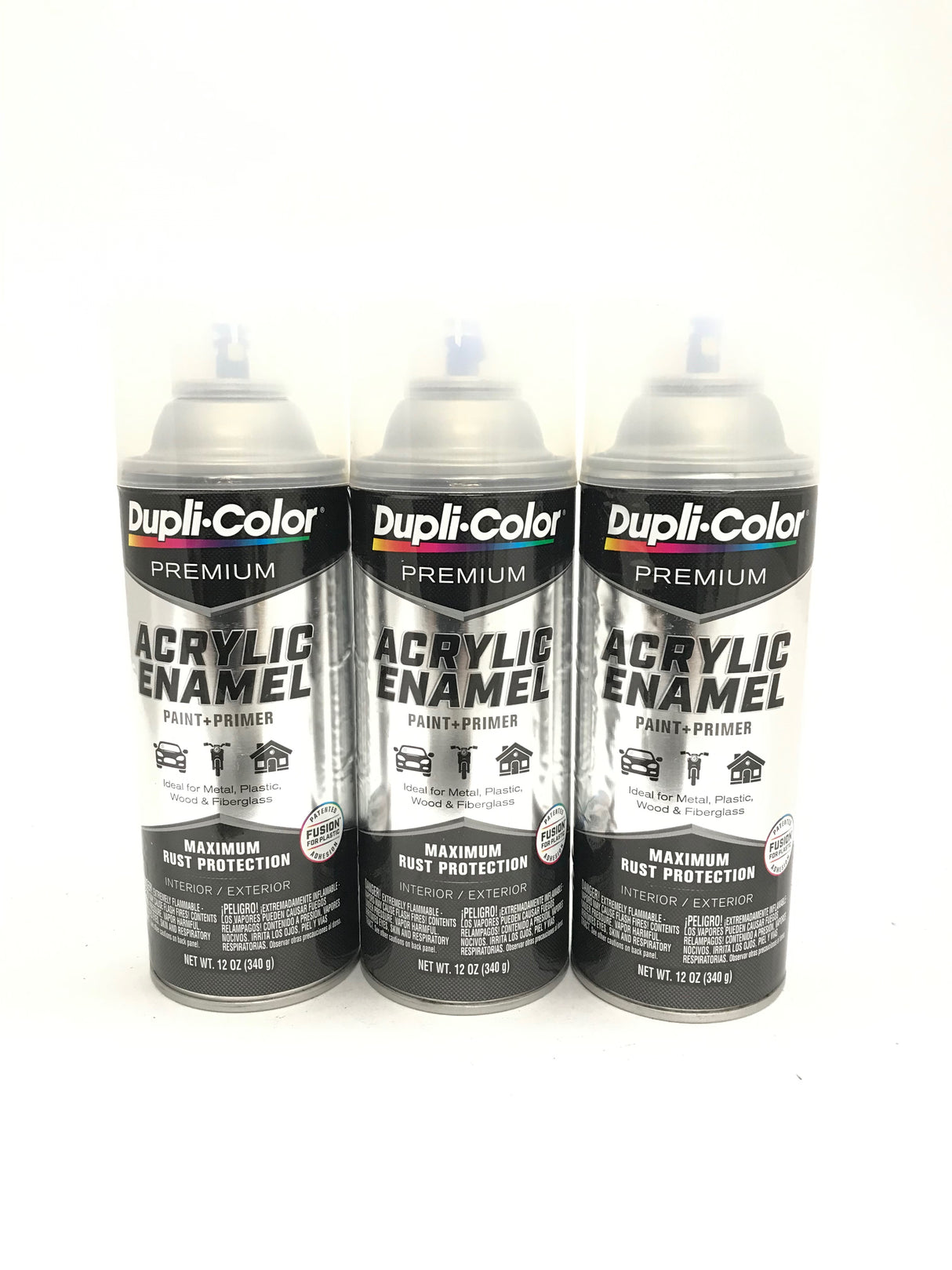 Duplicolor PAE114-3 PACK CRYSTAL CLEAR Premium Acrylic Enamel - Rust Protection - 12 OZ