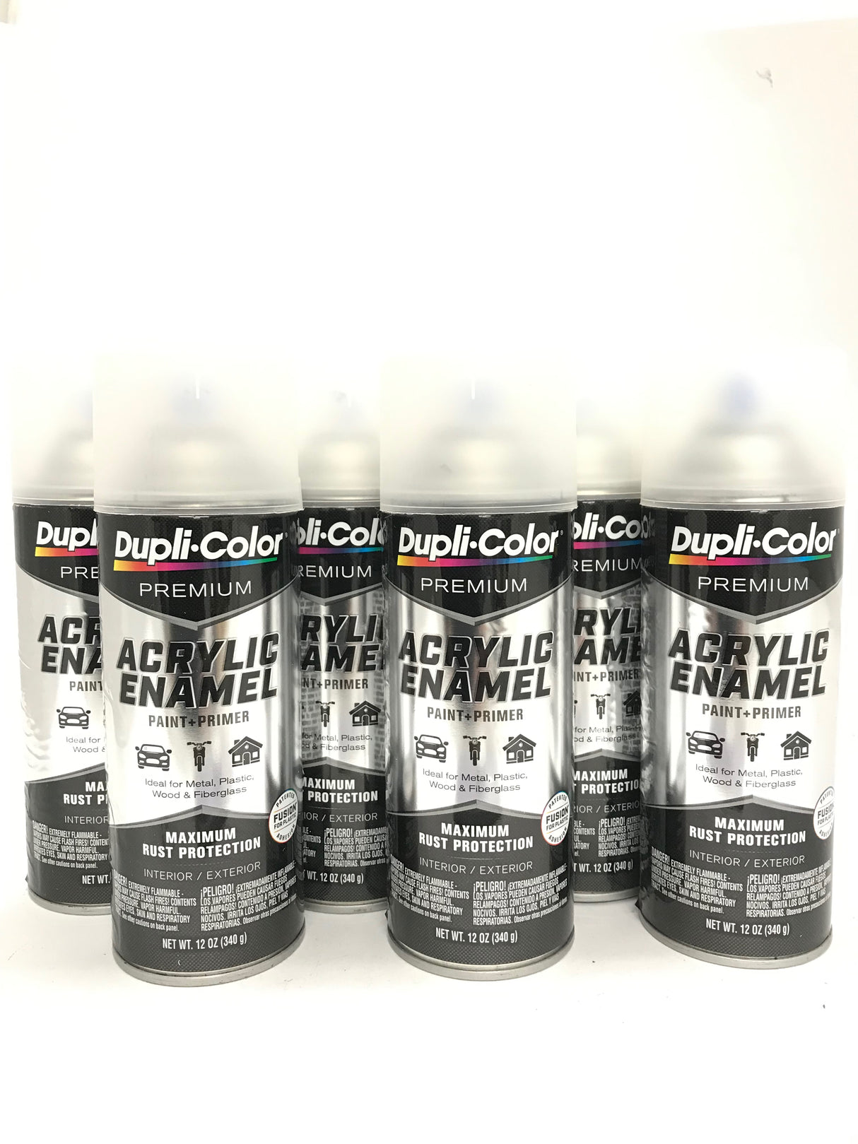 Duplicolor PAE115-6 PACK MATTE CLEAR Premium Acrylic Enamel -Max Rust Protection - 12 OZ