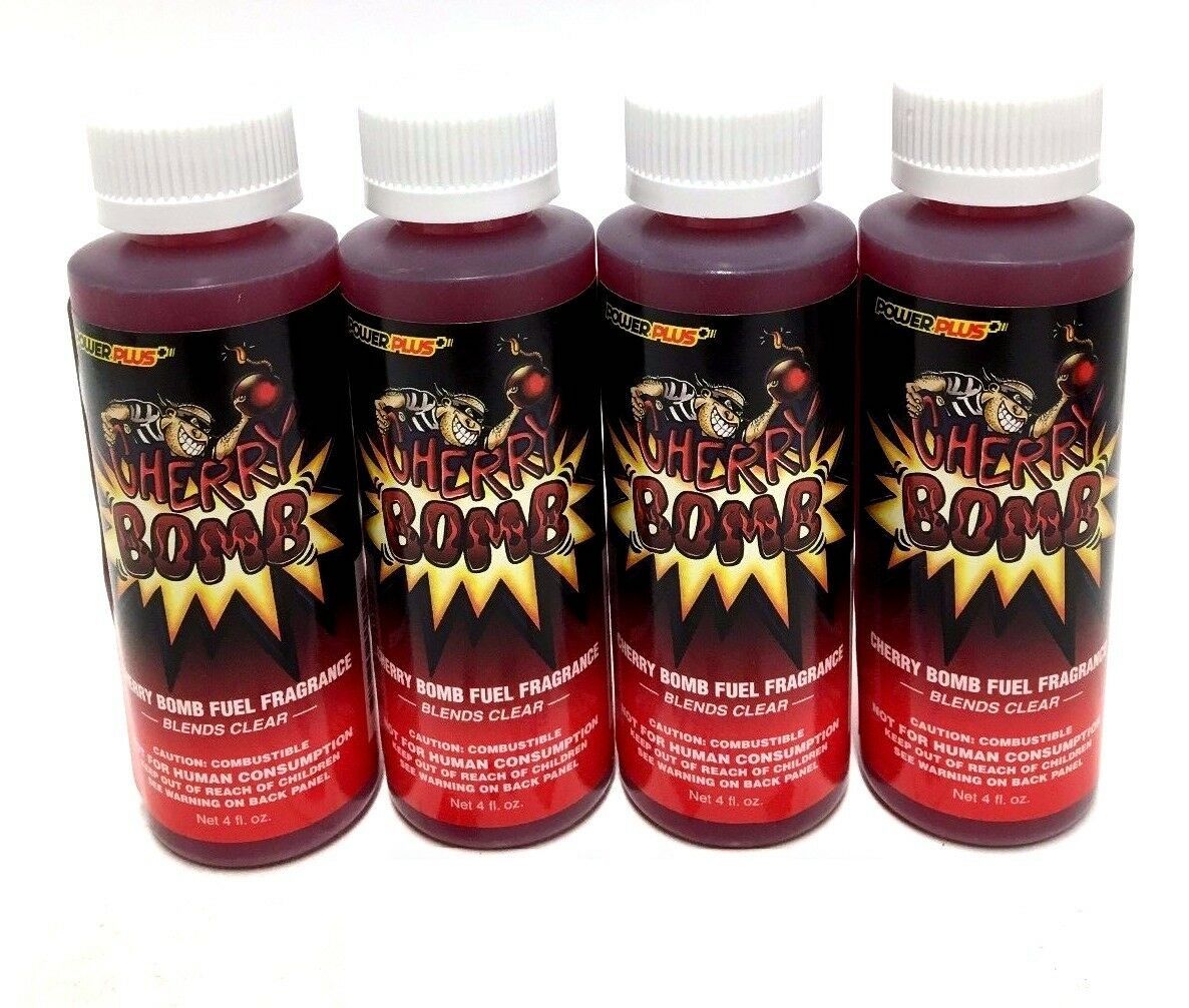 Power Plus Lubricants-4 PACK CHERRY Fuel Fragrance for Car, Motorcycle, ATV, IMCA - 4 fl oz