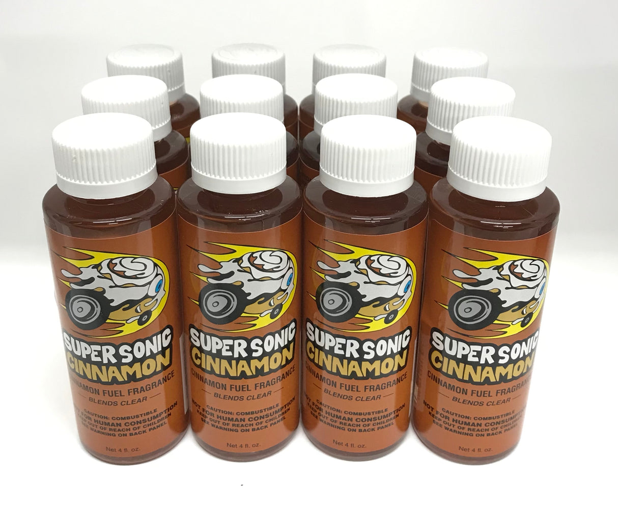 Power Plus Lubricants-12 PACK CINNAMON Fuel Fragrance for Car, Motorcycle, ATV, IMCA - 4 fl oz