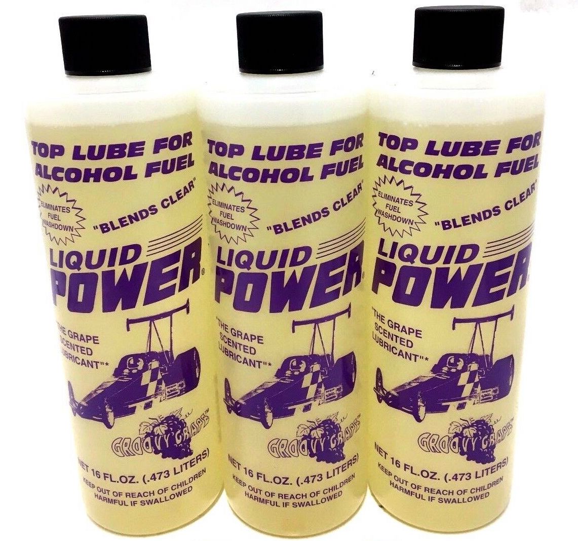 PowerPlus GRAPE Scented Lubricants Alcohol Top Lube 16oz-Liquid Power Upper Cylinder Lube - 3 PACK