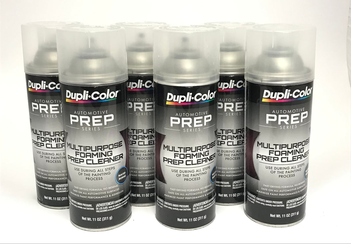 Duplicolor PS200-6 PACK Multi-Purpose Foaming Prep Cleaner - Waterborne Formula - 11 oz Aerosol