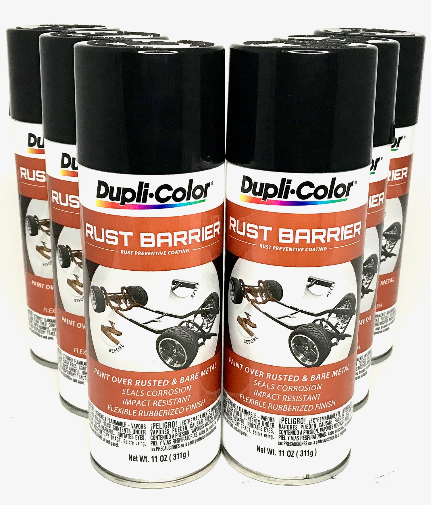 Duplicolor RBA101 6 PK Rust Barrier Gloss Black Rust Preventive Coatin ...