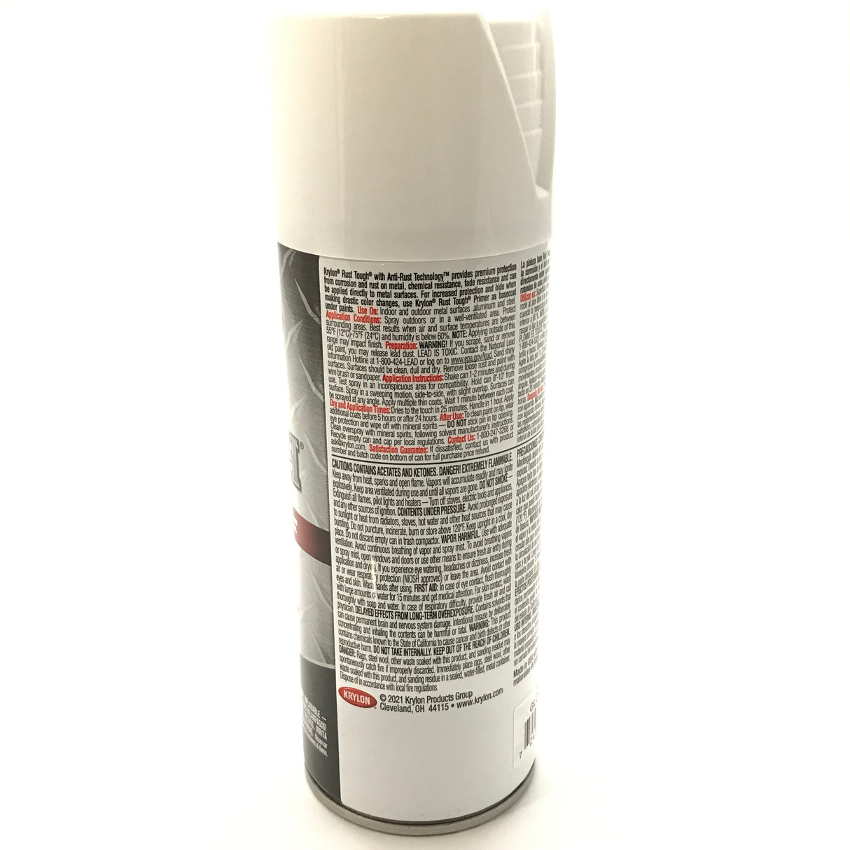 KRYLON RTA9200 GLOSS WHITE Rust Tough Protective Enamel - Quick Dry - 40% Stronger - 12 oz Aerosol