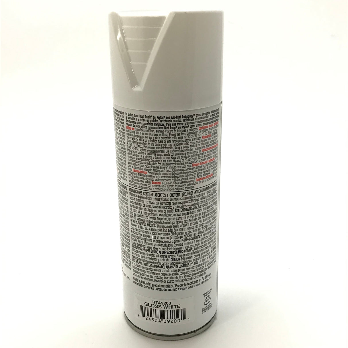 KRYLON RTA9200-2 PACK GLOSS WHITE Rust Tough Protective Enamel - Quick Dry - 40% Stronger - 12 oz Aerosol