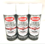 KRYLON RTA9201 SEMI-FLAT WHITE Rust Tough Protective Enamel - Quick Dry - 40% Stronger - 3 PACK