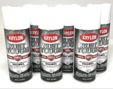 KRYLON RTA9201 SEMI-FLAT WHITE Rust Tough Protective Enamel - Quick Dry - 40% Stronger - 6 PACK