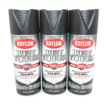 KRYLON RTA9203-3 PACK SEMI-FLAT BLACK Rust Tough Protective Enamel - Quick Dry - 40% Stronger - 12 oz Aerosol