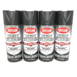 KRYLON RTA9203-4 PACK SEMI-FLAT BLACK Rust Tough Protective Enamel - Quick Dry - 40% Stronger - 12 oz Aerosol