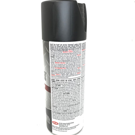 KRYLON RTA9203-2 PACK SEMI-FLAT BLACK Rust Tough Protective Enamel - Quick Dry - 40% Stronger - 12 oz Aerosol