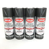 KRYLON RTA9218-4 PACK FLAT BLACK Rust Tough Protective Enamel - Quick Dry - 40% Stronger - 12 oz Aerosol