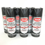 KRYLON RTA9218-6 PACK FLAT BLACK Rust Tough Protective Enamel - Quick Dry - 40% Stronger - 12 oz Aerosol