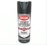 KRYLON RTA9218 FLAT BLACK Rust Tough Protective Enamel - Quick Dry - 40% Stronger - 12 oz Aerosol