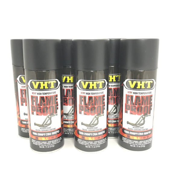 VHT SP1026 PACK FLAT BLACK High Temperature Flame Proof Header Paint