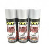 VHT SP106-3 PACK FLAT SILVER High Temperature Flame Proof Header Paint - 11 oz