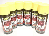 VHT SP108-6 PACK High Temperature Flame Proof FLAT YELLOW Header Spray Paint - 11oz