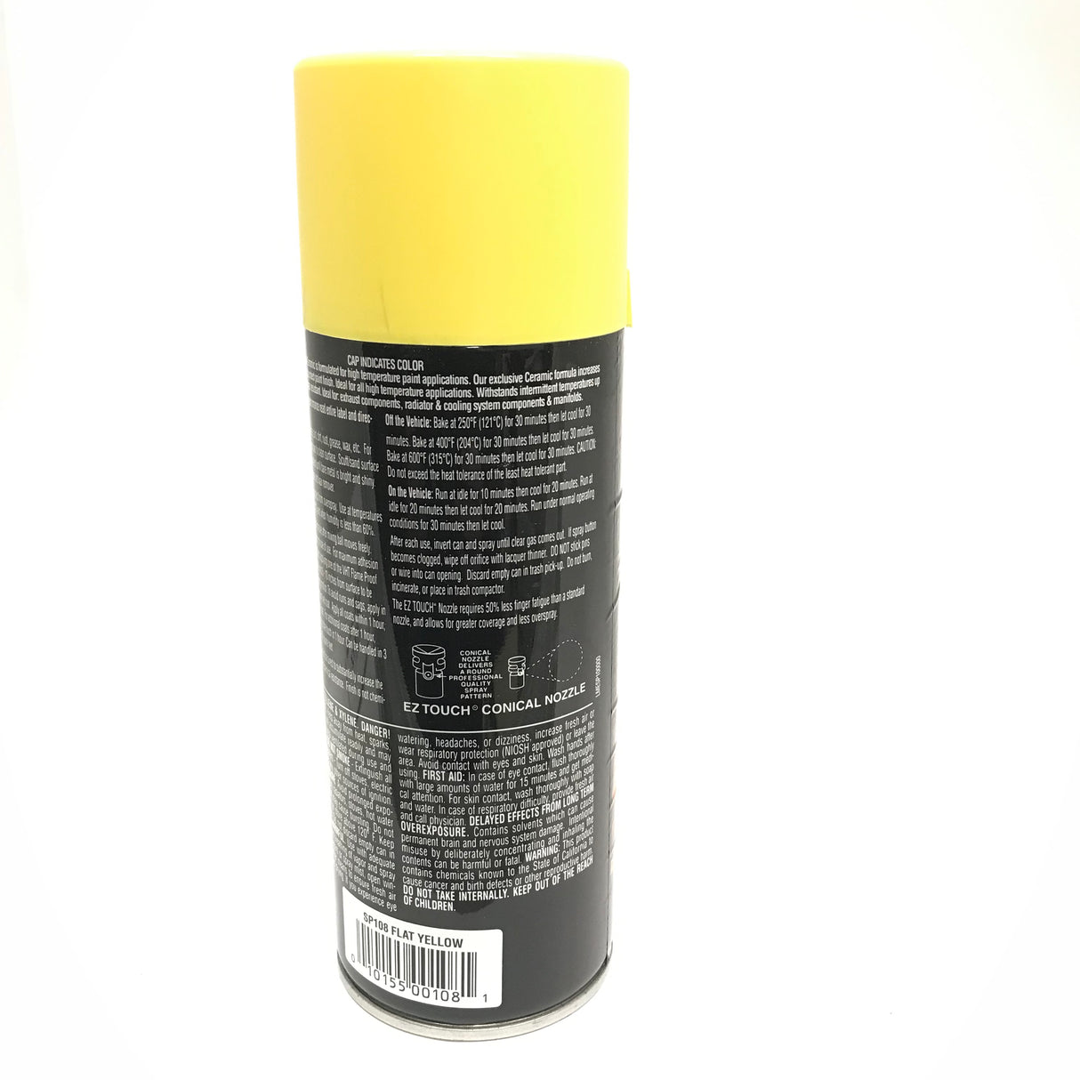 VHT SP108-2 PACK High Temperature Flame Proof FLAT YELLOW Header Spray Paint - 11oz