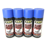 VHT SP110-4 PACK High Temperature Flame Proof FLAT BLUE Header Spray Paint - 11oz