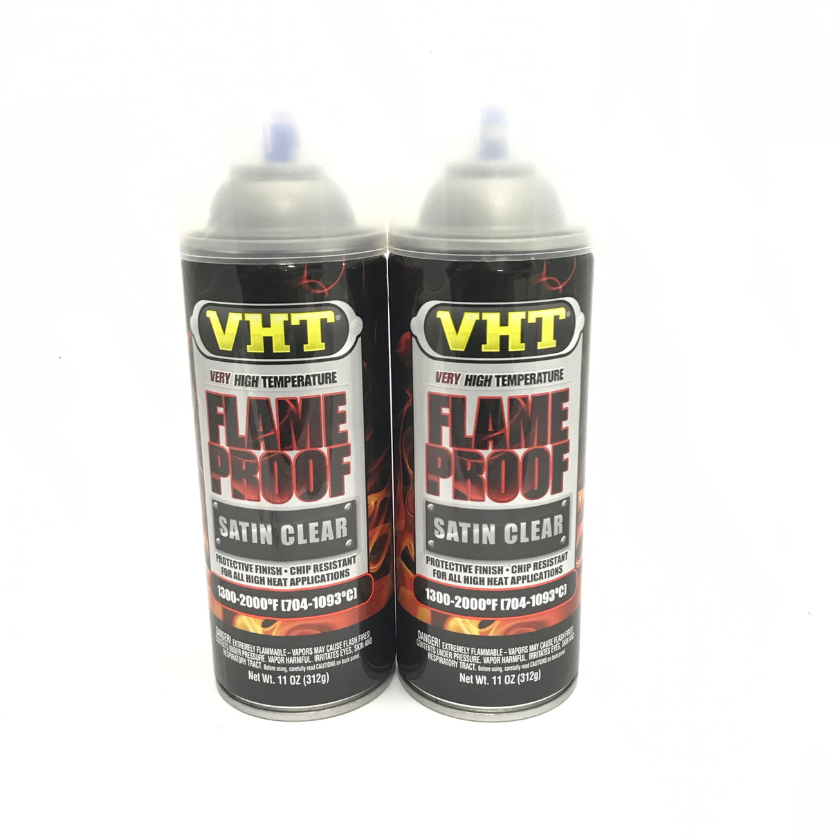 VHT SP115-2 PACK SATIN CLEAR High Temperature Flame Proof Header Paint - 11 oz