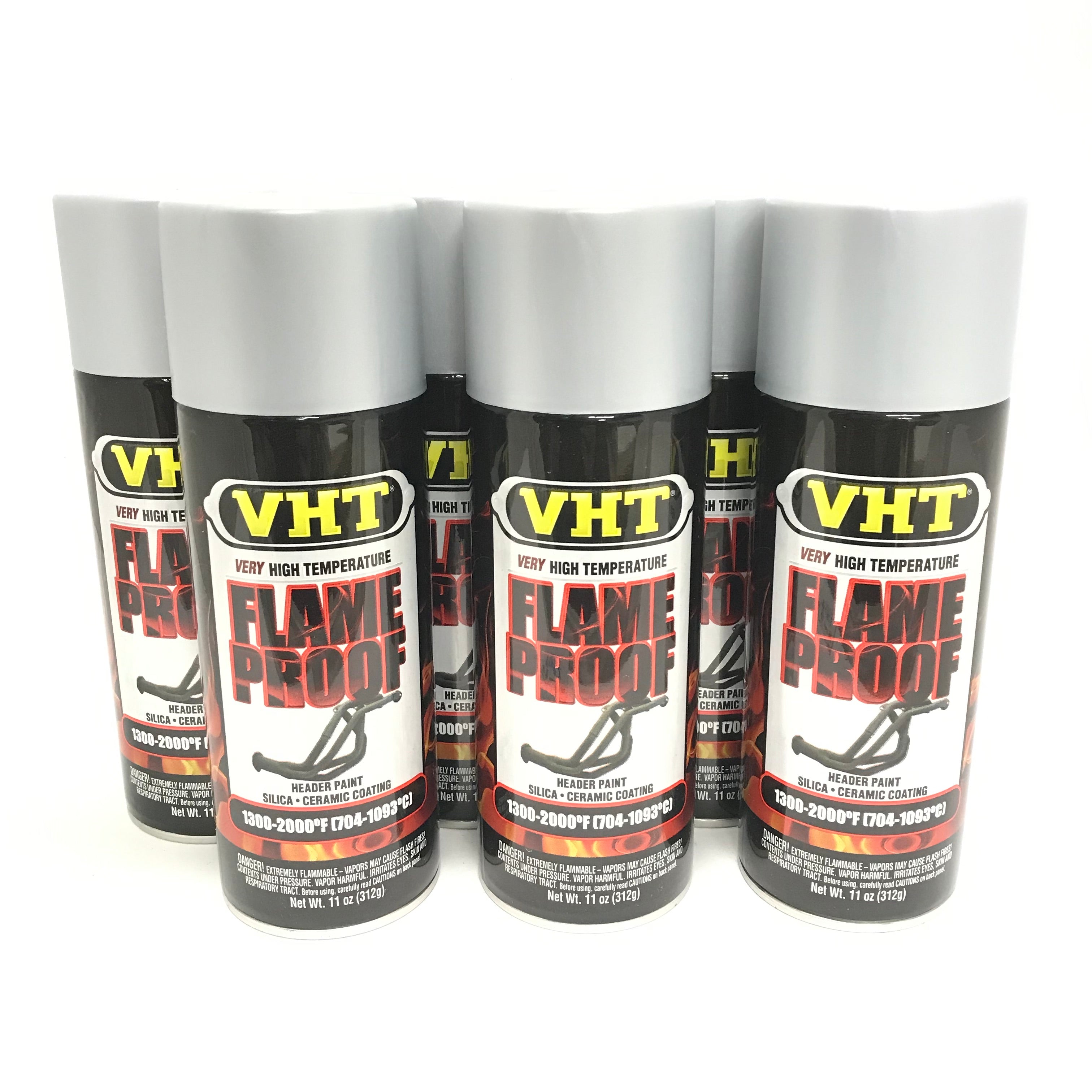 VHT SP118 Flame Proof Flat White Header Spray Paint – 11oz, High Temp