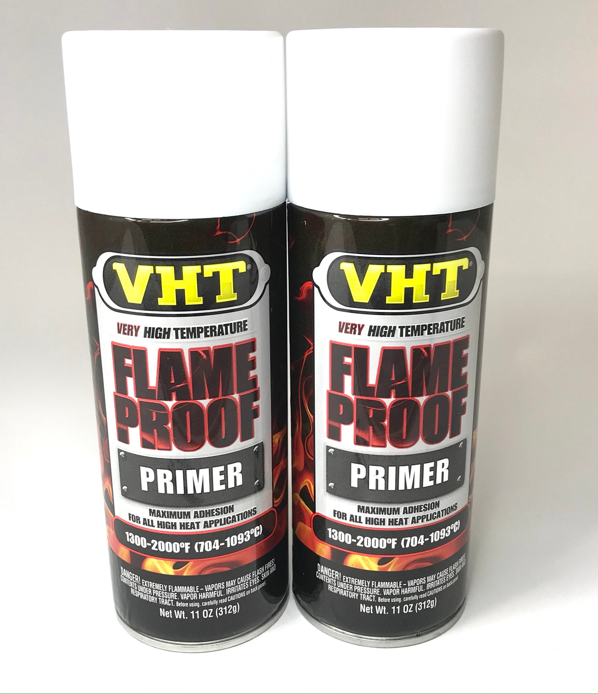 VHT SP118-2 PACK FLAT WHITE High Temperature Flame Proof Header Paint - 11 oz