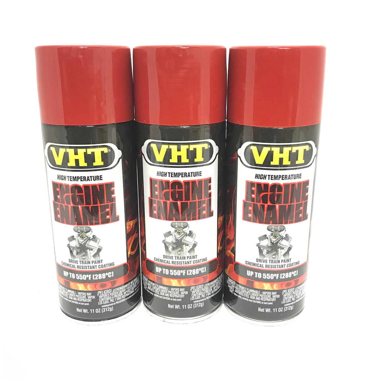 VHT SP152-3 PACK FORD RED Engine Enamel Superior Heat & Chemical Resistant- 11 oz