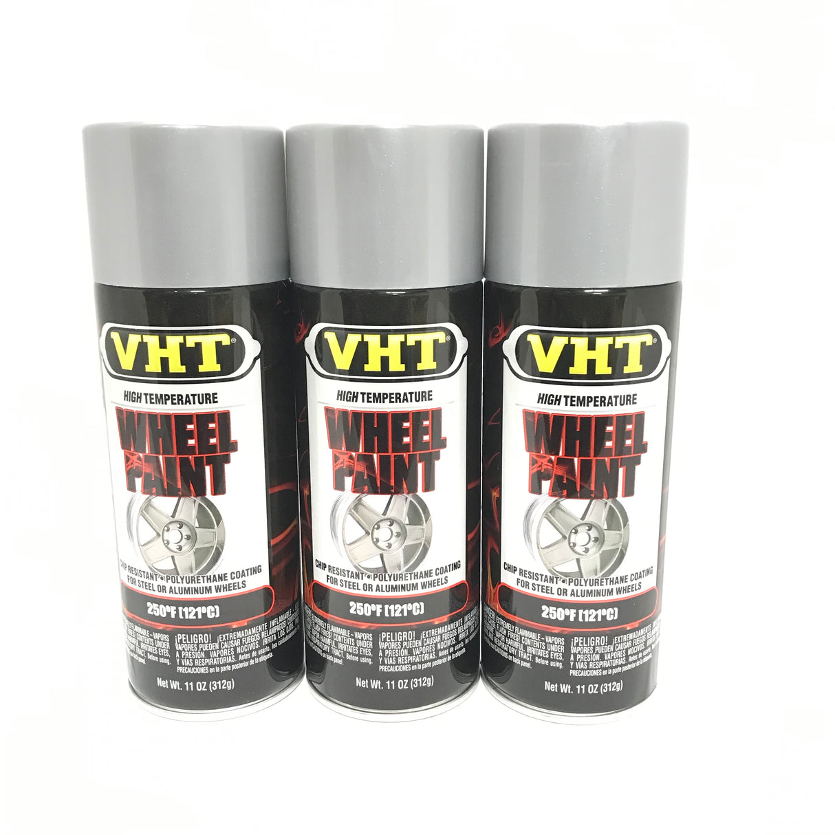 VHT SP186-3 PACK CHEVY RALLY SILVER Wheel Paint Chip & Fade Resistant - 11 oz